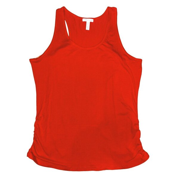 Ambiance Apparel Red Sleeveless Ruched Tank Top Tunic 2X Cotton Spandex Blend - Picture 8 of 8